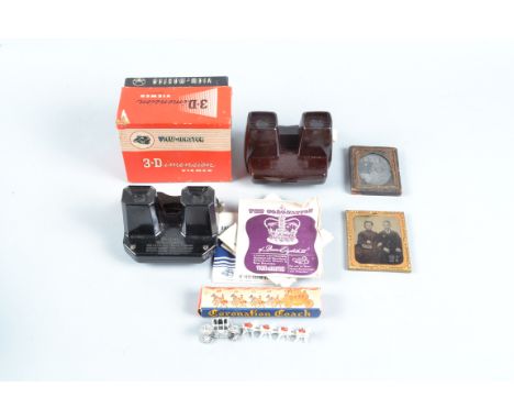 Viewmaster Viewers, in maker's box (1), loose (1), with reels (9), 1950s; Moko Lesney Miniature Coronation Coach, in maker's 