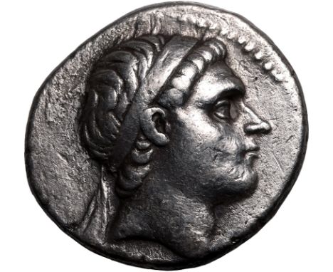 ANCIENT GREECE. SELEUKID KINGDOM. Antiochos III 'the Great'. Silver tetradrachm, 211-208 BC. 'Rose' mint (Edessa?). Obv: diad