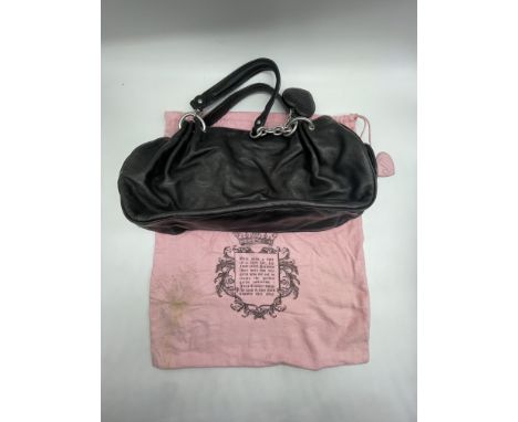Juicy Couture Black Leather Shoulder Bag. 
No further descriptions, photographs, or condition reports are available for this 