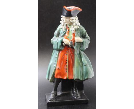 A Royal Doulton ceramic figure&nbsp; Highwayman from Beggars Opera, 16 cm high, marked 847 on the base /&nbsp;No cracks or si