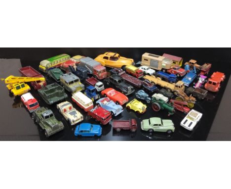 Die-cast including Matchbox Kingsize #K18 Dodge Tractor &amp; Articulated Horse Van; #K-7 Refuse Truck;&nbsp;Budgie Morestone