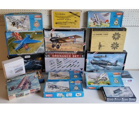 AMK boxed US Ordinance Set 1; Special Hobby Blackburn Roc Mk.1, Special Hobby Bugatti 100 Racer, Inpact kits, etc (17), (unch