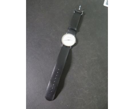 A Georg Jensen stainless steel Henning Koppel Ladies Quartz Wristwatch No 137039, 34mm wide including button, working in sale