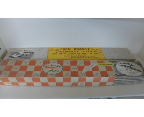 A Ben Buckle Super Scorpion 66" wingspan model aircraft kit and a Dumas model aircraft kit - 52" wingspan the smoothie