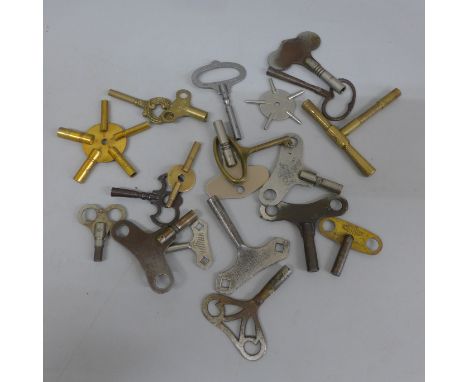 A collection of clock keys including spider 