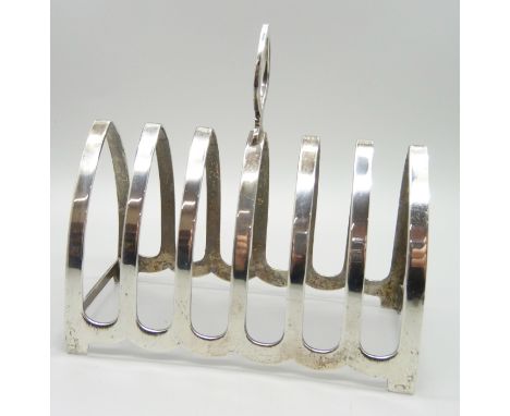 A silver toast rack, Birmingham 1931, 98g 