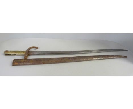 A French bayonet with scabbard 