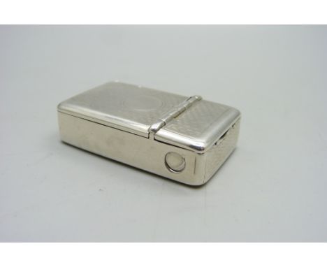 A Victorian silver vesta case/cutter, Birmingham 1859, Edward Smith 