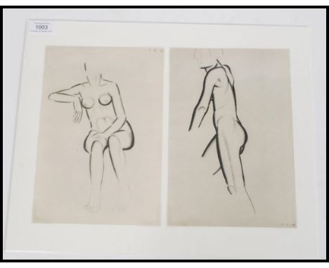 Eric Gill (1882-1940) Pair of nudes from Eric Gill First Nudes London Neville Spearman 1954 First Edition depicting a pair of