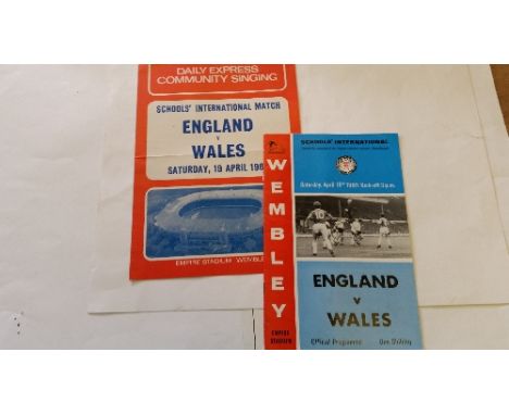 FOOTBALL, England, programmes, 1950s-1971, inc. v Argentina 1951, Arsenal British Olympic XI v England B Trial XI 1952, v Spa