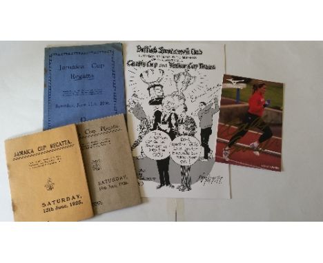 MIXED SPORT, selection, inc. rowing programmes for Jamaica Cup Regatta, 1925-1936 (8); Roy Ullyett (3), signed PGA dinner pla