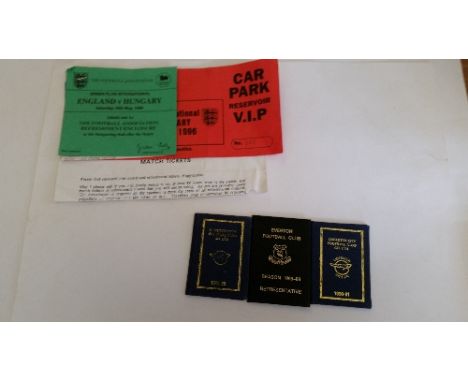 FOOTBALL, selection, inc. scout passes (14) for Arsenal (3), Luton (5), Leicester (2), Everton (2) etc., tickets, England, v 