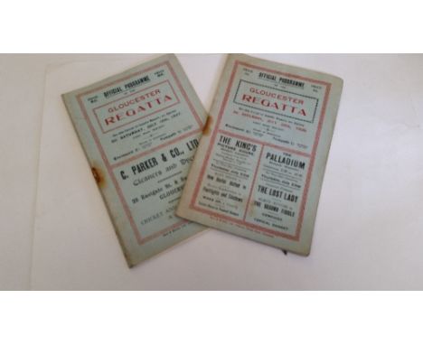 ROWING, programmes for Gloucester Regatta, 1926-1952; poster (18 x 12) for 1928, rusting to staples, tears and creases, corne