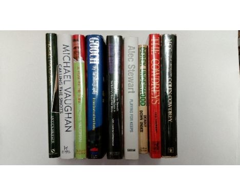 CRICKET, hardback editions, mainly signed, inc. Fraser's Tour Diaries (by Fraser); Calling The Shots & A Year In The Sun (bot