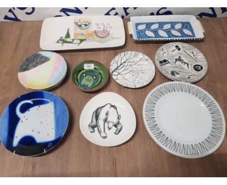 20TH CENTURY CERAMICS ROYAL WORCESTER BIG BLUE NORWEGIAN BEAR PLATE MIDWINTER EMPIRE BARBIZON ETC