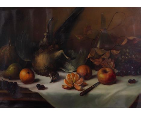 Dutch School, 20th century, Hunting still life, oil on canvas, 57 x 75 cm.