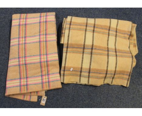 Two vintage check blankets. (2)(B.P. 24% incl. VAT)