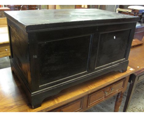 Vintage ebonised pine trunk or blanket box.(B.P. 24% incl. VAT)