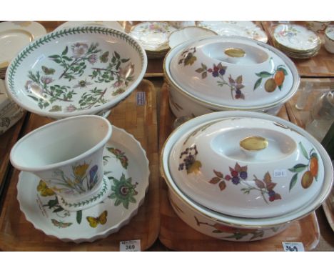 Tray of Royal Worcester 'Evesham' oven to table ware items to include pair of large oval tureens etc., together with a tray o