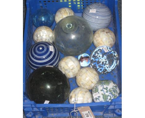 Collection of glass, ceramic and other decorative balls.(B.P. 24% incl. VAT)