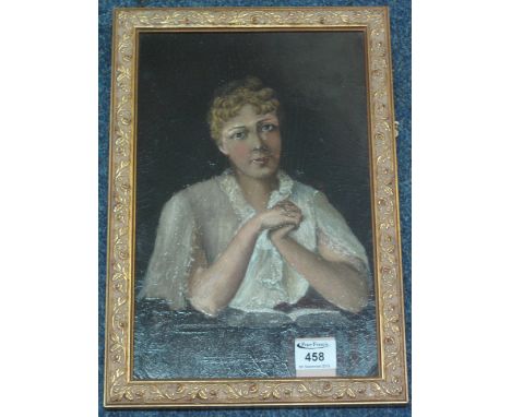 Irene Wills, portrait of a lady, signed and dated 1885, oils on board. 33 x 22cm approx, framed. (B.P. 24% incl. VAT)