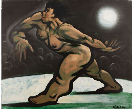 Peter Howson OBE,&nbsp;Scottish b.1958 -&nbsp;Running Man;&nbsp;oil on canvas, signed lower right 'Howson', 76.7 x 92 cm (ARR