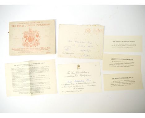 An 'Illustrated Programme of The Royal Jubilee Procession, June 22nd, 1897', with a corresponding Royal Diamond Jubilee 1897 