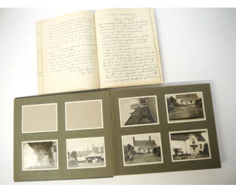 Norfolk interest ephemera, a snapshot photograph album 1929-1931, 75 topographical and architectural views including Shimplin