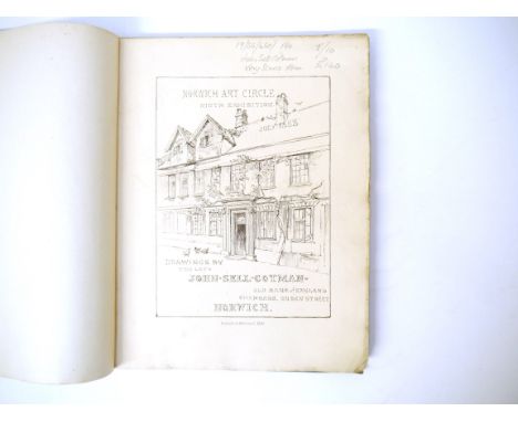 John Sell Cotman: 'Norwich Art Circle ninth Exhibition, July 1888. Drawings by the late John Sell Cotman', Norwich, [1888], i