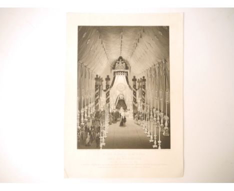 'The Lying in State at Chelsea Hospital of the Duke of Wellington. From the 11th to the 17th Novr. 1852'. 1852 death of Duke 