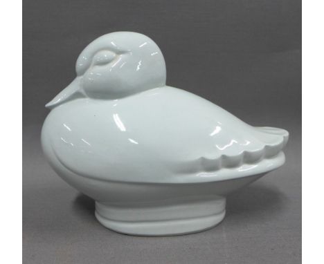 Spode Art Deco mandarin duck figure, printed factory backstamp, 18cm 