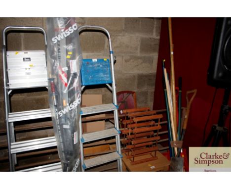 An aluminium step ladder