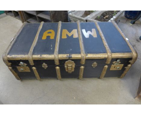 An early 20th Century steamer trunk 