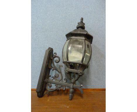 A metal wall light 