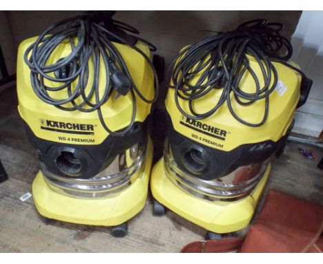 Two Karcher WD4 premium carpet cleaners, no tools