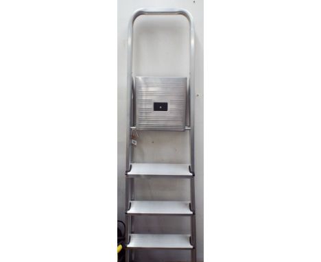 A small folding aluminium step ladder 