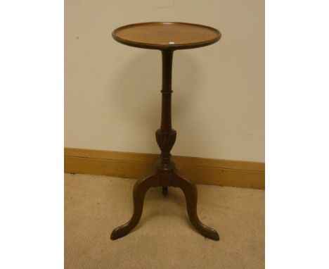 A mahogany wine table on pillar and tripod base 68cms high