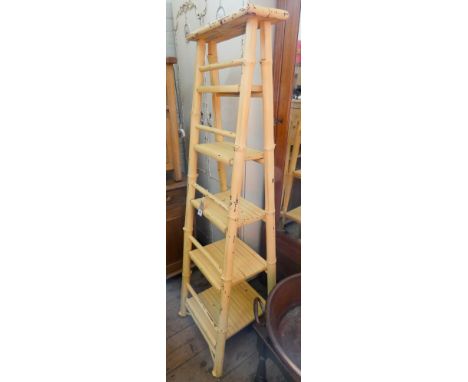 A yellow painted bamboo bathroom storage tidy   The item appears to be in good condition 