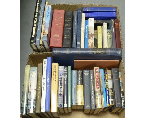 A selection of hardback and other books, primarily relating to sailing and cartography, titles including: Magellan, by Ian Ca