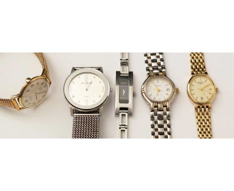 A selection of wristwatches by Rotary, Skagen, Gucci and others.