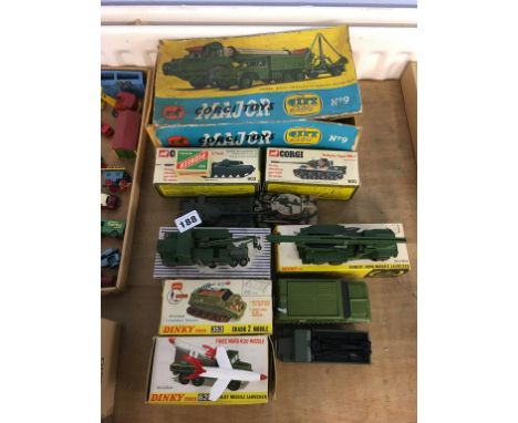 A Corgi Major gift set, no. 9, Corgi 900 PZKPFW Tiger MK1, Corgi 903 Chieftain tank,  Dinky 661 recovery tractor, Dinky 665 H