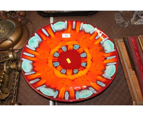 A Poole Pottery charger 'Volcano' approx. 40cm diameter