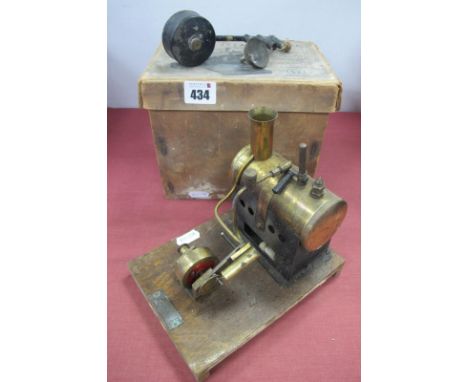 A Mersey Model (Liverpool) #52 Horizontal Stationary Type Model Steam Engine, burner and funnel present showing signs of use,
