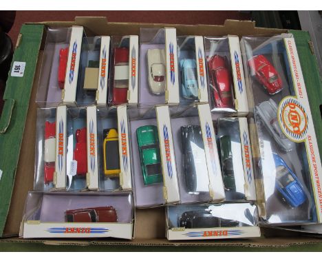 Seventeen Matchbox 'The Dinky Collection' Diecast Model Vehicles, to include #DY-902 Classic Sports Car Series 1 (three model