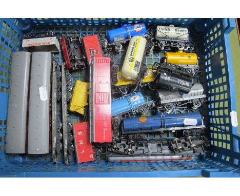 Twenty 'OO' Gauge/4mm Unboxed Items of Rolling Stock, by Hornby, Wrenn, Lima etc, tank wagons (10), box vans, low loaders, et