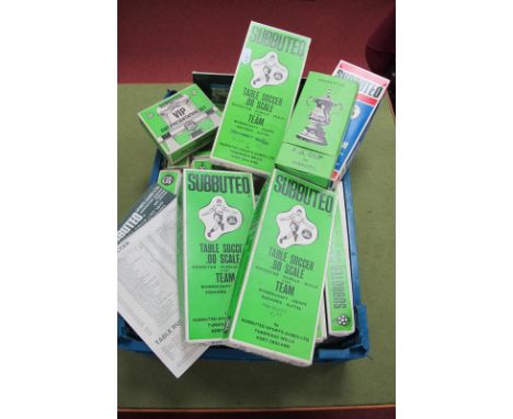 Subbuteo: C135 V.I.P. Cup Presentation Set, C128 F.A. Cup, C500 Wales, C131, etc, quantity with papers (unchecked). Lot 280 -