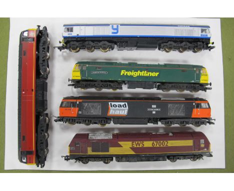 four LIMA 'OO' Gauge/4mm Diesel Locomotives, unboxed, a Co-Co Class 59 'Yeoman Highlander', a Co-Co class 57 'Freightliner' R