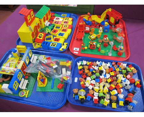 A Qty of Circa 1980's Lego Fabuland Items, to include assorted animal figures, vehicles, buildings, etc.