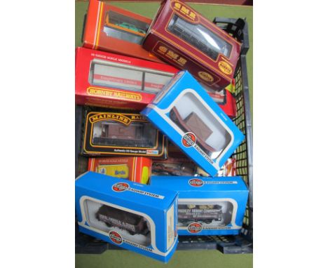 Ten 'OO'Gauge/4mm Boxed Items of Rolling Stock, four Airfix Ref no 's 54360/54330/543769 and 54382 "Highley" ore wagon, a Mai