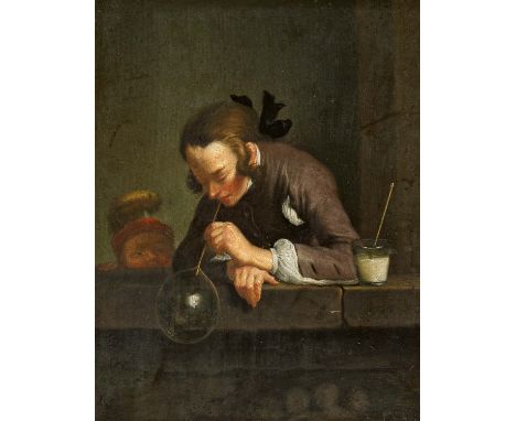   CHARDIN, JEAN-BAPTISTE SIMEON  CHARDIN, JEAN-BAPTISTE SIMEON   Paris 1699 - 1779    Werkstatt   Titel: Der Seifenblasenbläs